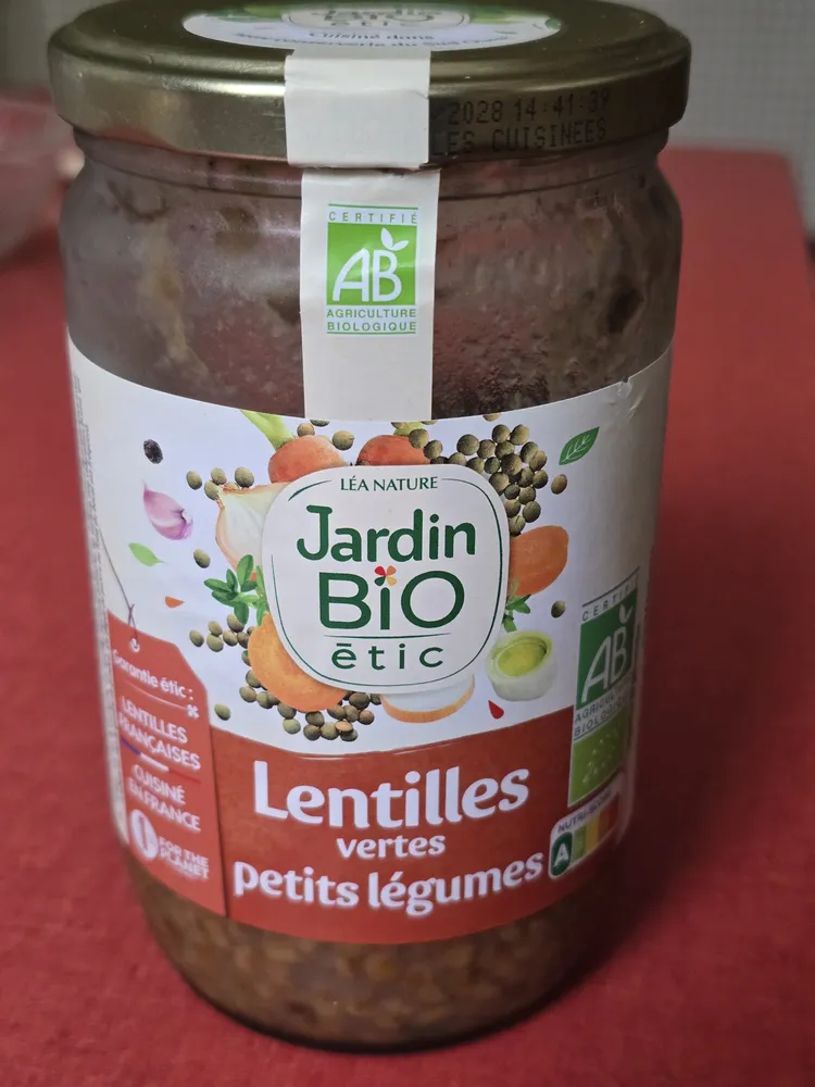 Lentilles vertes petits légumes