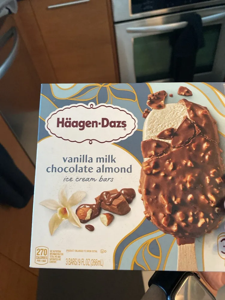 vanilla milk chocolate almond ice cream bars