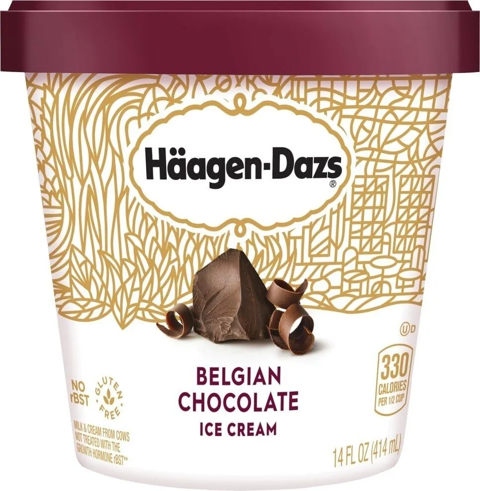 hagen Diaz’s double Belgian chocolate chip