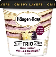 Vanilla & blackberry belgian chocolate trio crispy