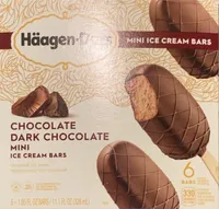 Chocolate dark chocolate mini ice cream bars