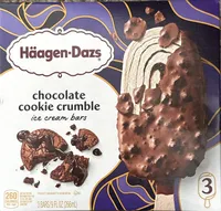 chocolate cookie crumble ice cream bars