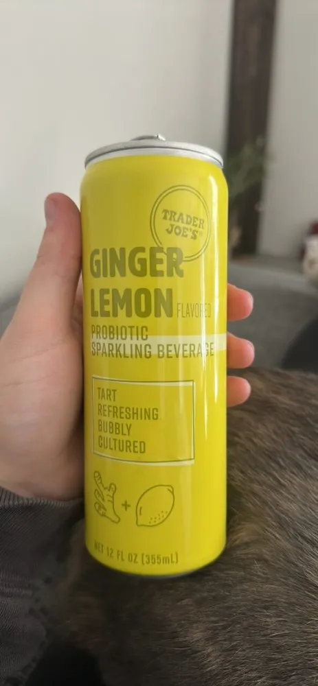 Ginger Lemon Flavored Probiotic Sparkling Beverage