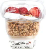 Strawberry parfait with vanilla yogurt and granola