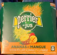 Perrier et Jus Ananas et Mangue