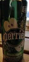 Perrier, sparkling natural mineral water, green apple