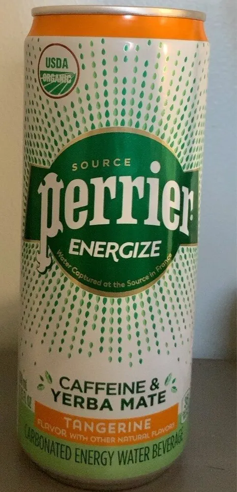 Energize Caffeine & Yerba Mate Tangerine Carbonated Energy Water Beverage