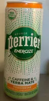 Energize Caffeine & Yerba Mate Tangerine Carbonated Energy Water Beverage
