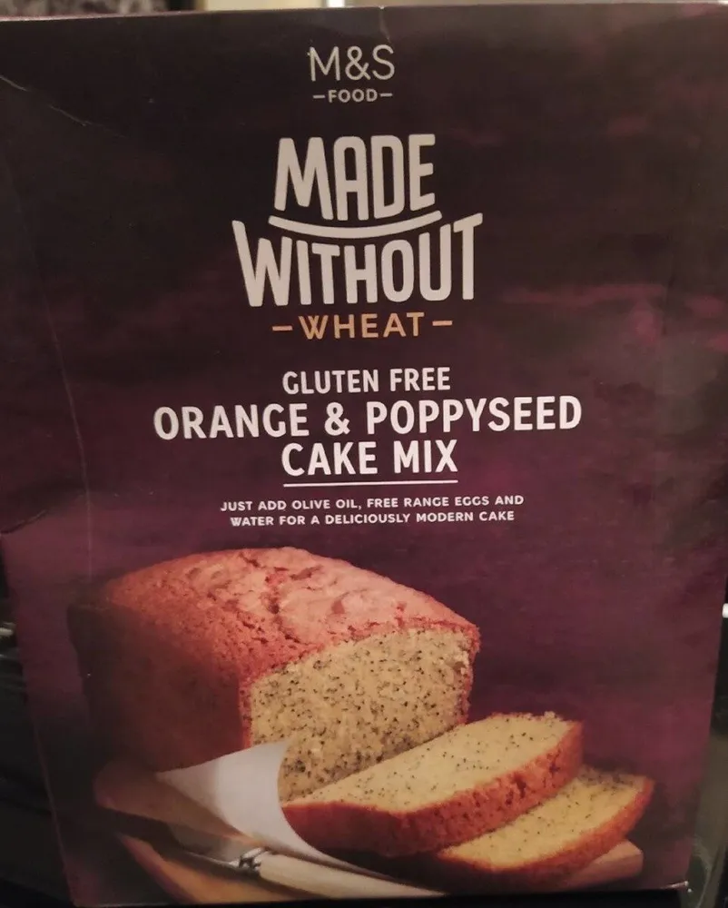 Gluten free. Orange poppyseed cake mix