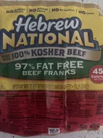97% Fat free beef Franks