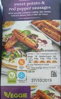 Veggie sweet potato & red pepper sausages gluten free