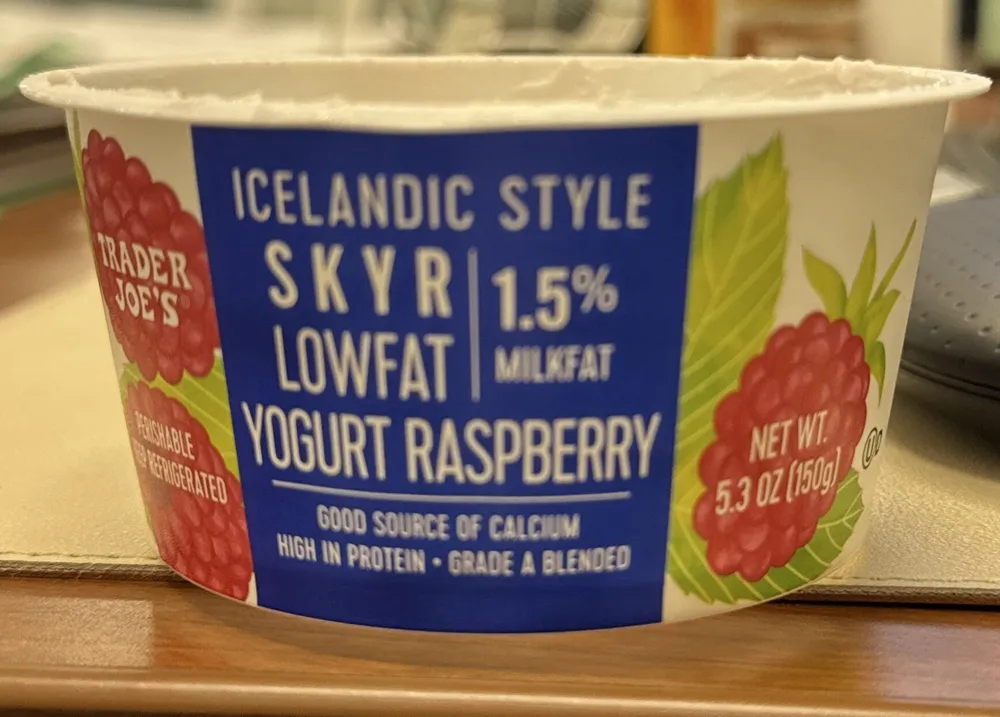 Icelandic Style SKYR low-fat yogurt raspberry