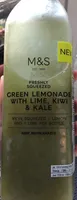 Green Lemonade with Lime Kiwi et Kale