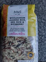 wholegrain Jasmine rice red rice and riceberry