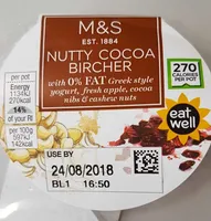 Nutty cocoa bircher