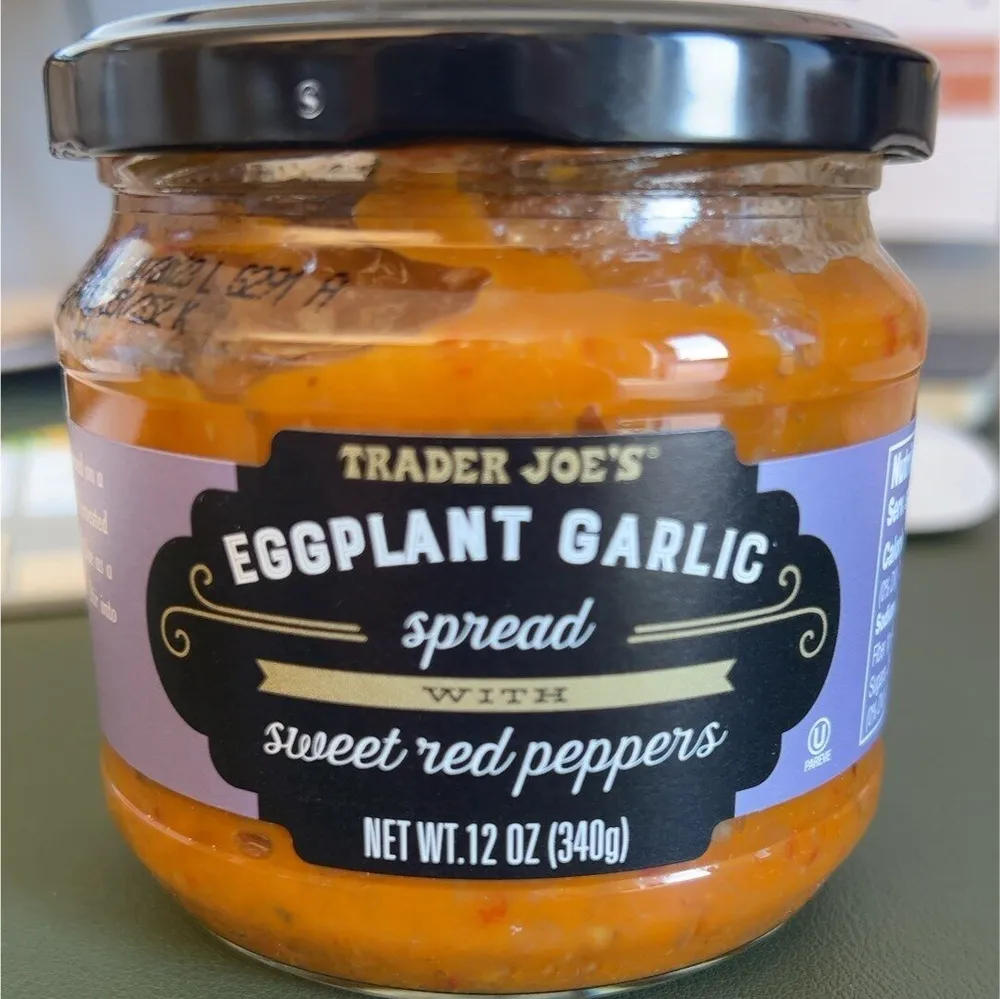 EGGPLANT GARLIC spread with sweet red peppers