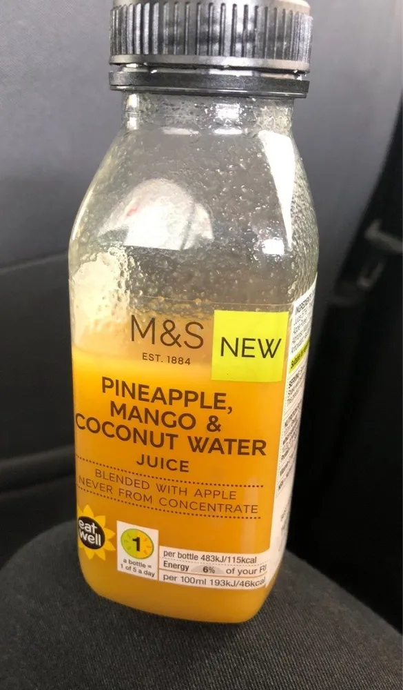 Pineapple,mango& coconut water juice