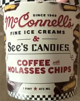 Coffee with molasses chips