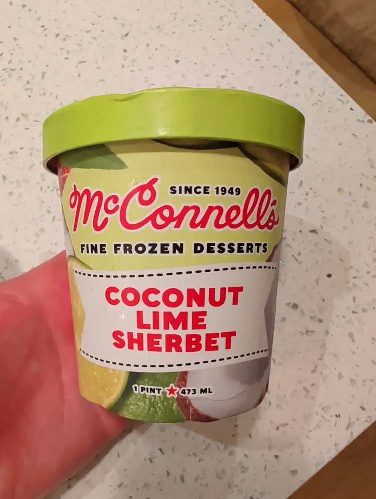 Coconut Lime Sherbet