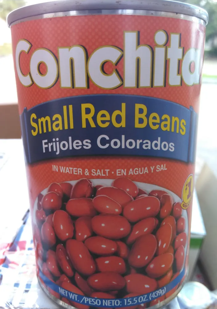 Small red beans in water & salt