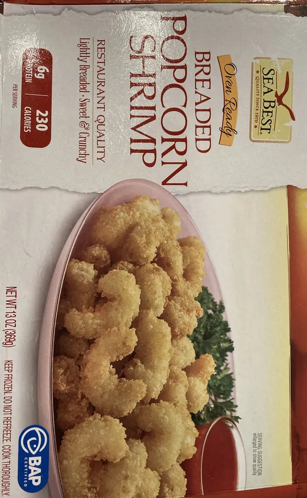 Breaded popcorn shrimp