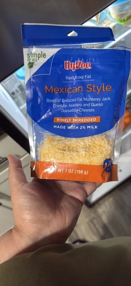 Reduced Fat Mexican Style Blend of Reduced Fat Monterey Jack, Cheddar, Asadero and Queso Quesadilla Cheeses