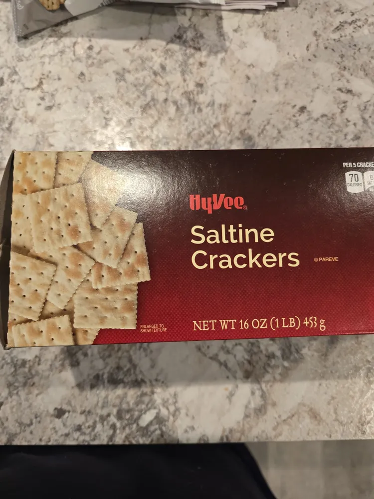 Saltine crackers, saltine