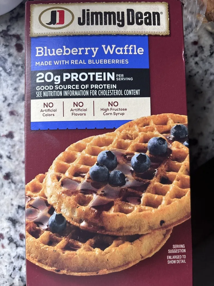 Blueberry Waffles Made With Real Blueberries