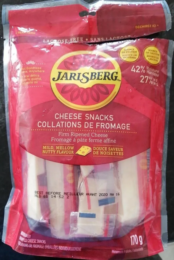 Lactose-Free Firm Ripened Cheese Snacks