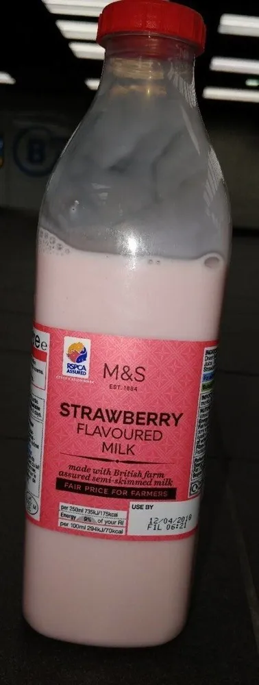 Starwberry flavoured milk