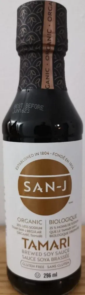 Organic Tamari Gluten Free Soy Sauce Reduced Sodium