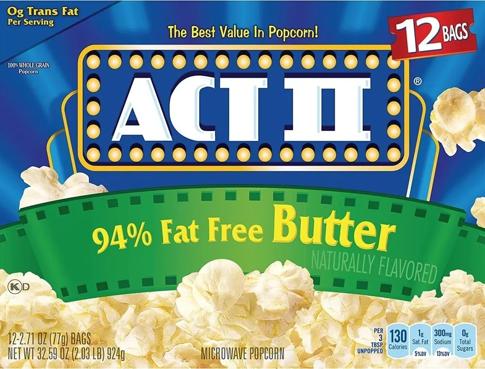 94% Fat Free Butter Naturally Flavored Popcorn