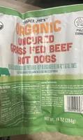 Organic Uncured Grass Fed Beef Hot Dogs
