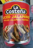 Green pickled sliced jalapeno peppers