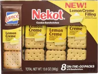 Nekot cookie sandwiches lemon creme filling