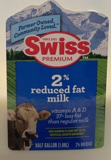 2% reduced fat milk