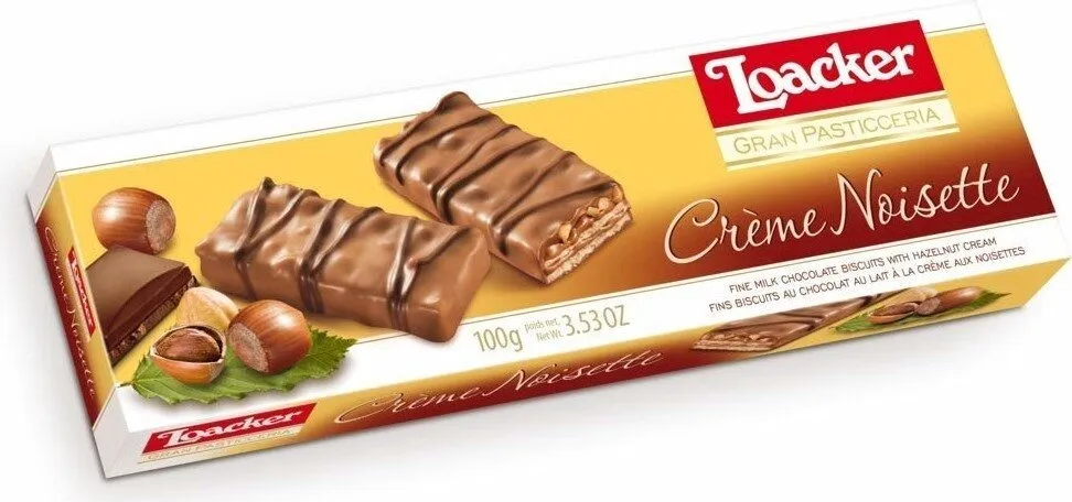Loacker - Patisserie Creme Noisette, 100g (3.5oz)
