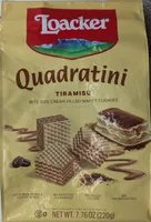 Quadratini Tiramisu Bite Size Cream Filled Wafer Cookies
