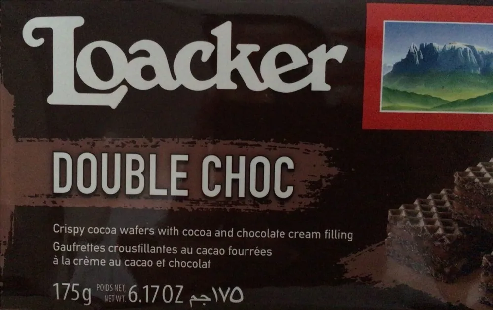 Double choc crispy cocoa wafers