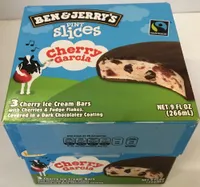 Pint slices ice cream bars, cherry garcia