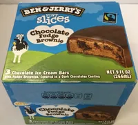 Pint slices ice cream bars, chocolate fudge brownie