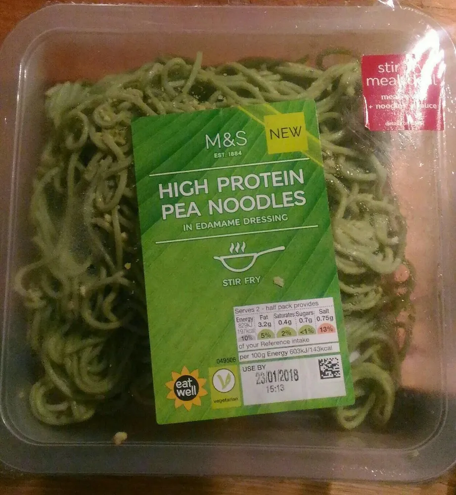High protein pea noodles