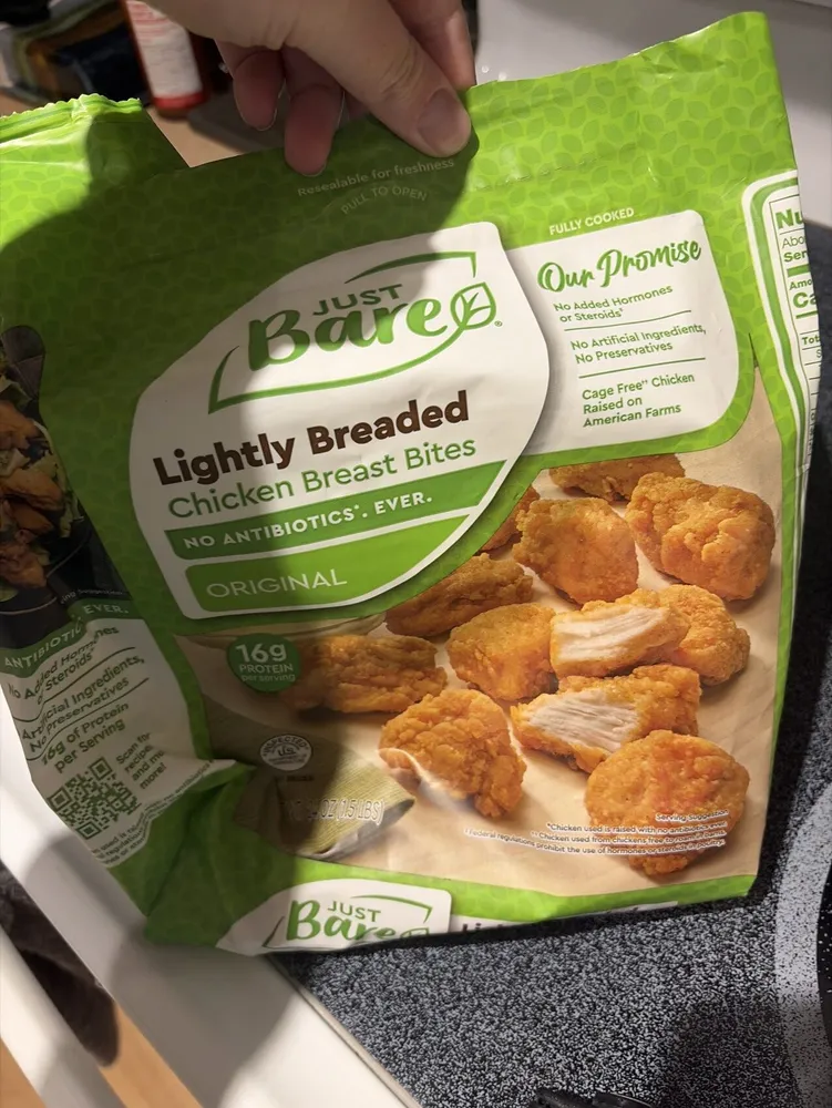 lightly breaded chicken breast bites