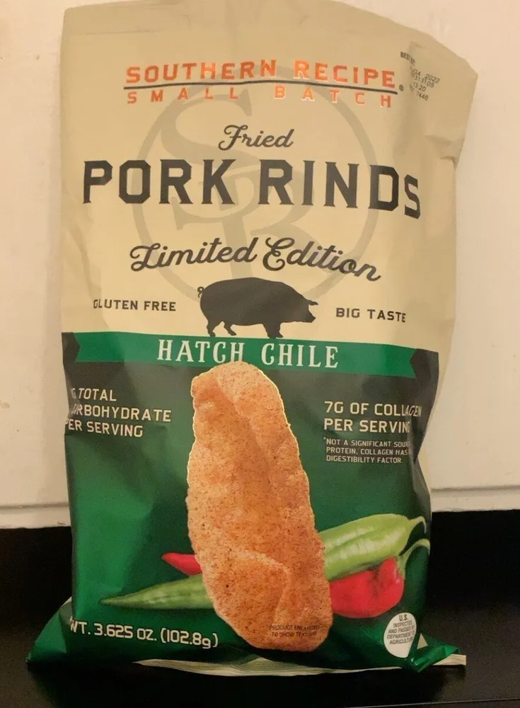 Pork Rinds Hatch Chile flavored