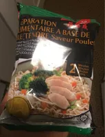 Preparation alimentaire a base de ble tendre saveur poulet