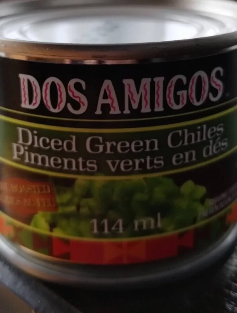Piments verts en dés