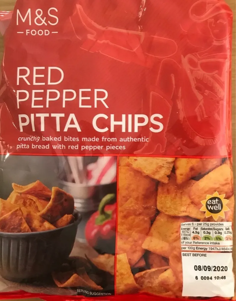 Red Pepper Pitta Chips