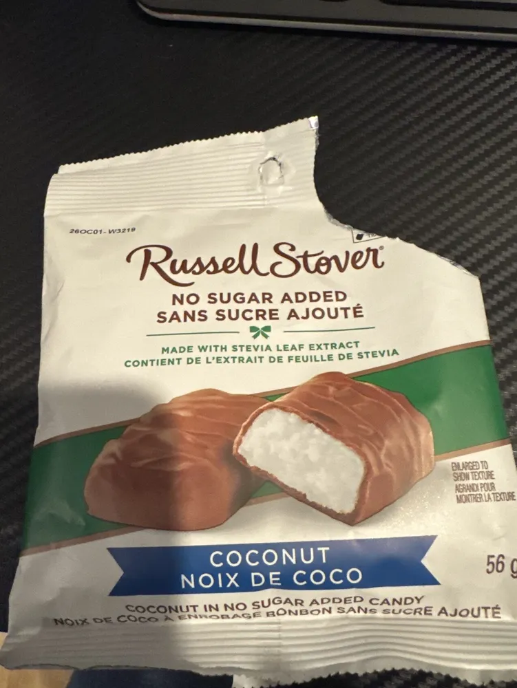Russell Stover No Sugar Added Coconut