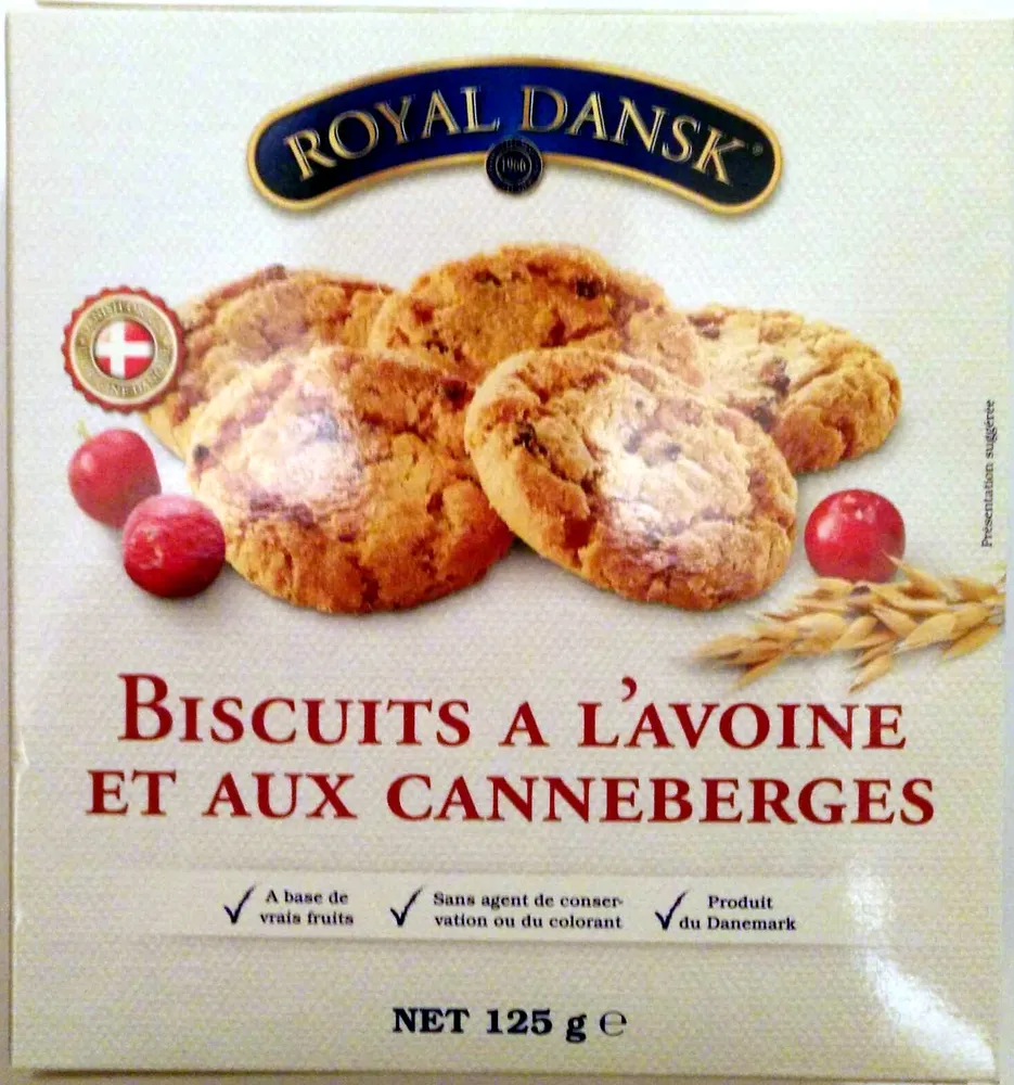 Biscuits à l'avoine et aux canneberges