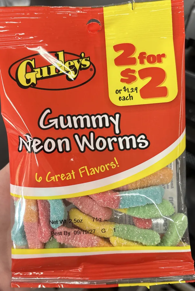 Gummy Neon Worms